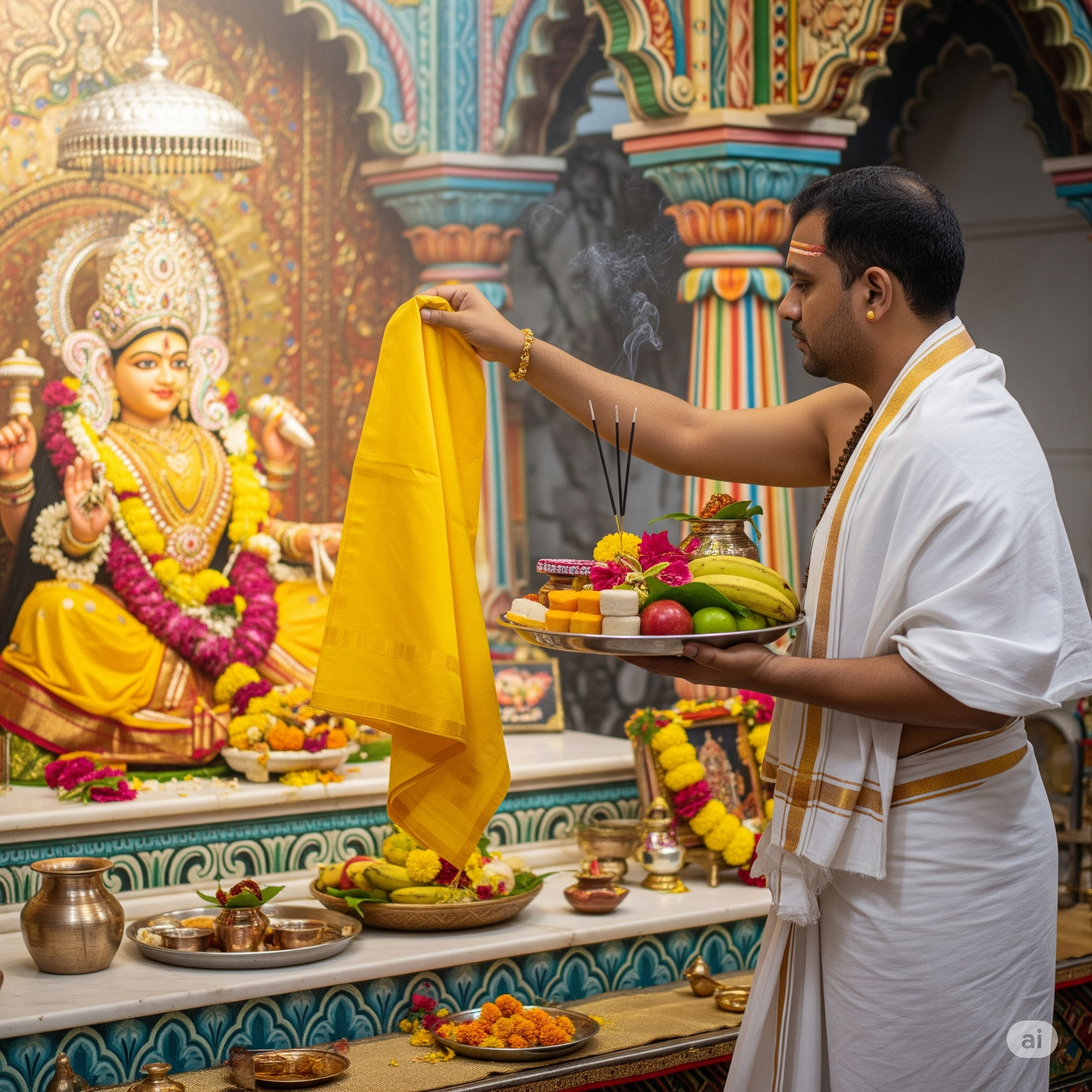 Saree Offer to Maa Baglamukhi