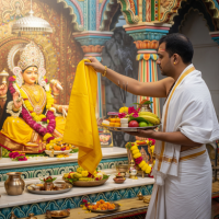 Yellow Saree Vastra to Maa